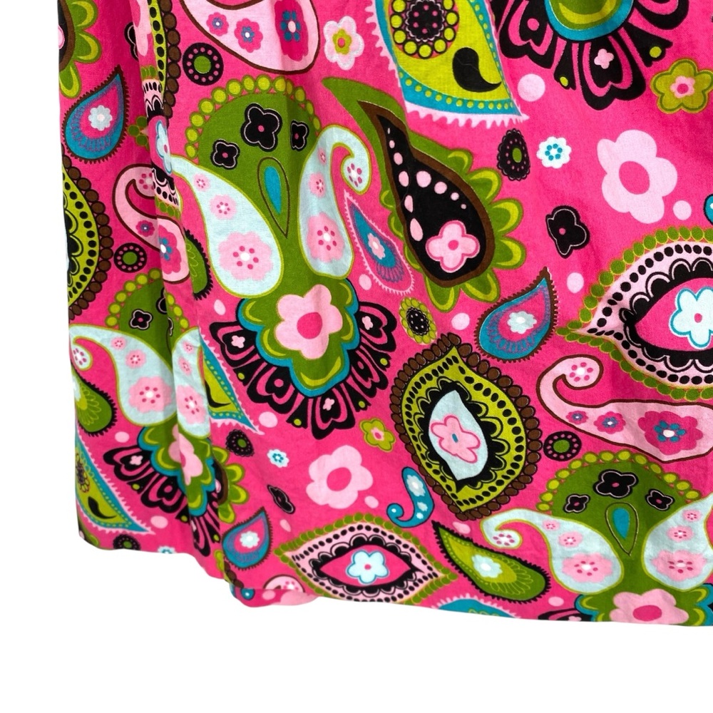Three Sisters Colorful Paisley Smocked Bishop Cotton Dress - Picture 8 of 8